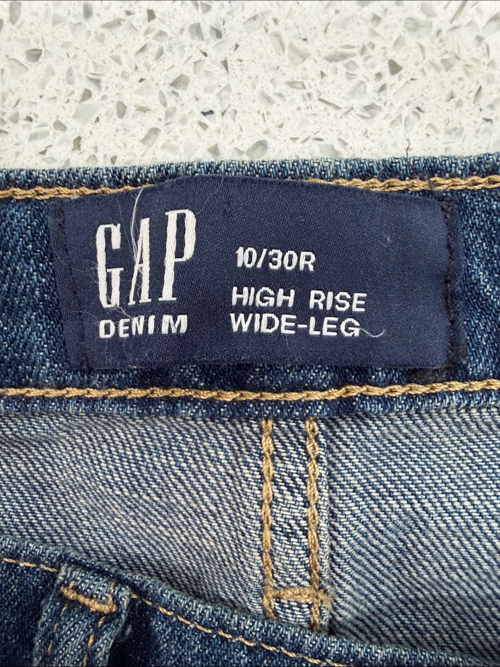 GAWide Leg Dark Blue Denim Jeans - Picture 4 of 5